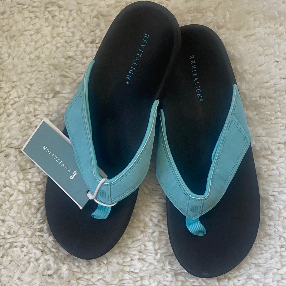 Revitalign Aqua and Navy Sandals